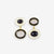 Betty Semi-Precious Mixed Stone And Enamel Drop Earrings Black and White Wholesale