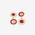 Betty Semi-Precious Mixed Stone And Enamel Drop Earrings Red and Blush Wholesale