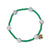 Mia Small Seed Bead With Round Stones Stretch Bracelet Kelly Green/White Wholesale
