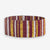 Kenzie Game Day Vertical Stripes Beaded Stretch Bracelet Dark Red and Gold Wholesale