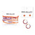 Game Day Mixed Seed Bead Hoop Earring Orange and Purple Wholesale