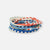 Sage Mixed Stripe Beaded 10 Strand Stretch Bracelets Coastal Wholesale