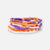 Game Day Color Block Beaded 10 Strand Stretch Bracelets Orange and Purple Wholesale