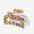 Lola Game Day Confetti Beaded Hair Claw Clip Purple and Yellow Wholesale