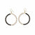 Fonda Half and Half Hoop Earrings Black Wholesale
