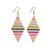 Frida Horizontal Lines Beaded Earrings Rainbow Wholesale