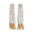 Ila Thick Stripe Mixed Luxe Beads Fringe Earrings Silver Wholesale