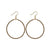 Ruby Solid Beaded Hoop Earrings Gold Wholesale
