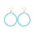 Ruby Solid Beaded Hoop Earrings Turquoise Wholesale