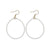 Ruby Solid Beaded Hoop Earrings White Wholesale