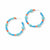 Annie Mixed Beaded Hoop Earrings Turquoise and Coral Wholesale