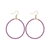 Ruby Solid Beaded Hoop Earrings Lilac Wholesale