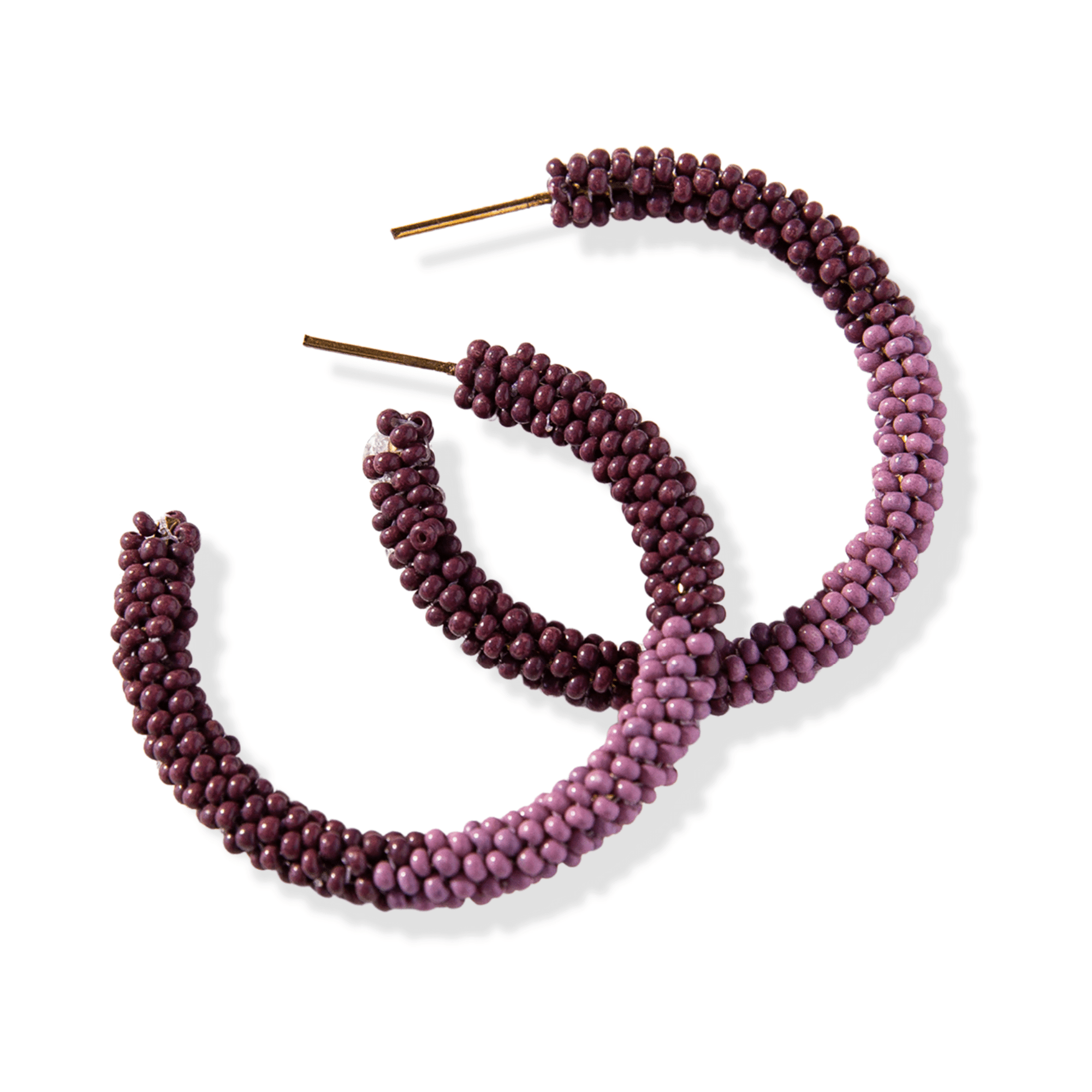 Cammy Color Block Small Hoop Wholesale - Port + Lilac
