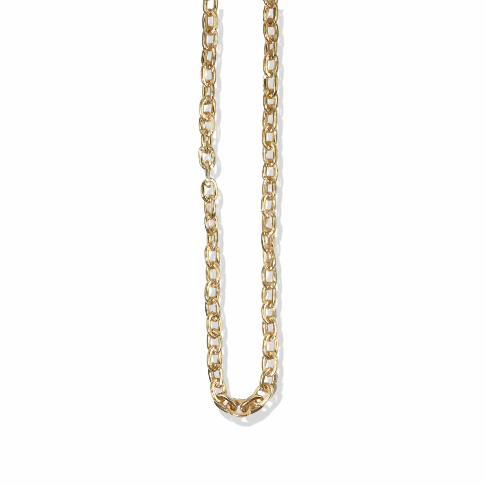 Aretha Oval Link Chain Necklace Brass Wholesale