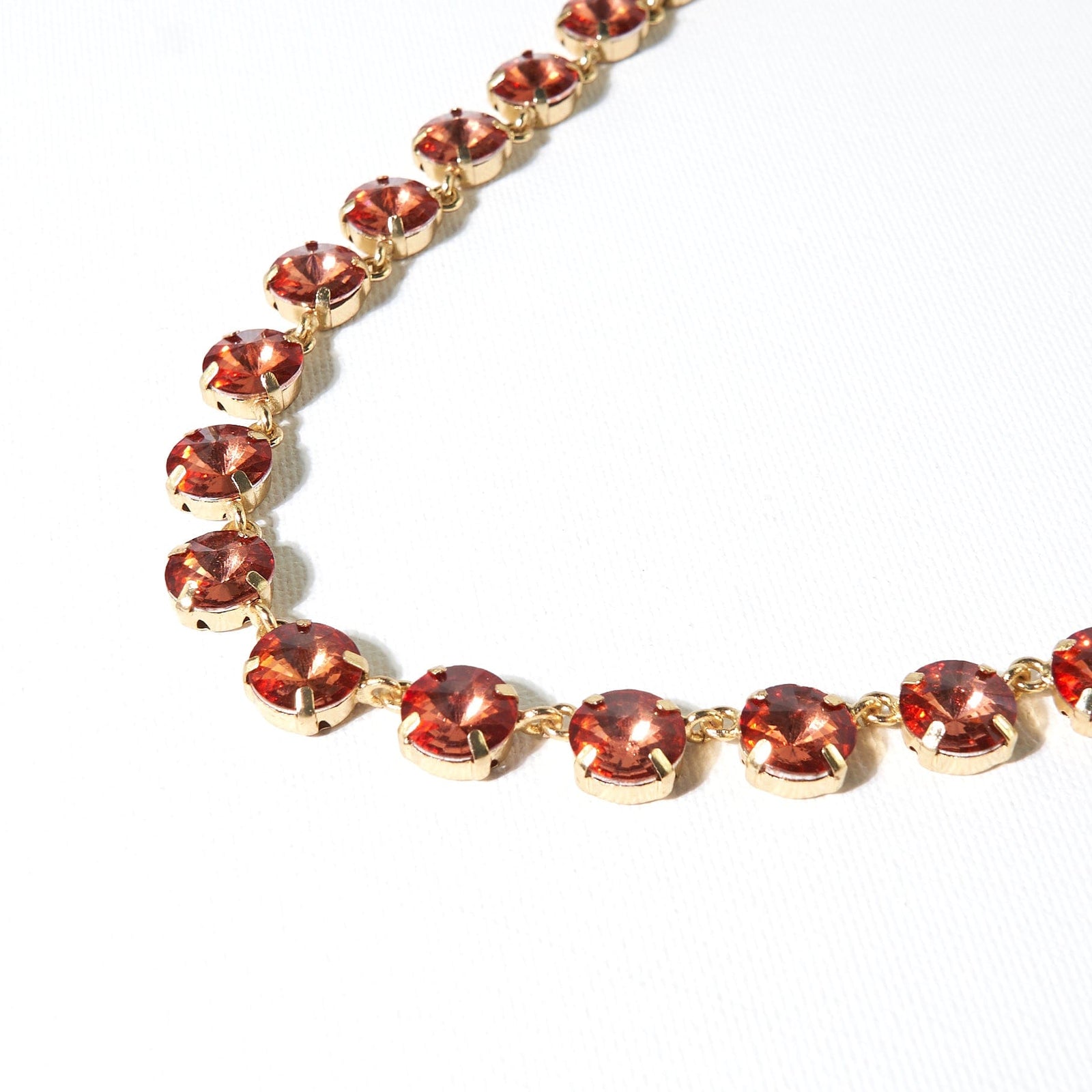 Aurora Medium Round Stone Prism Necklace Amber Wholesale