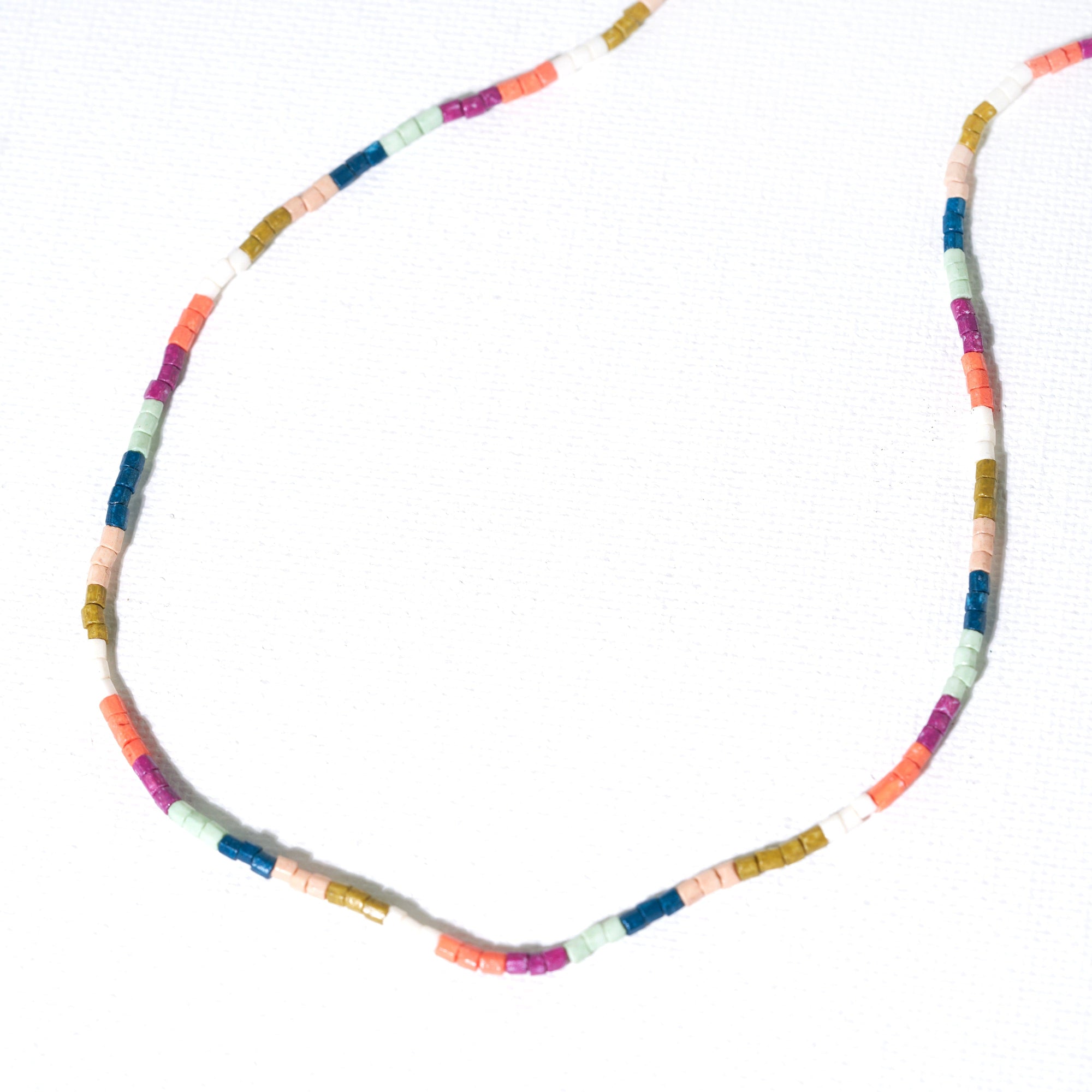 Everly Single Strand 2mm Luxe Bead Necklace Rainbow Wholesale