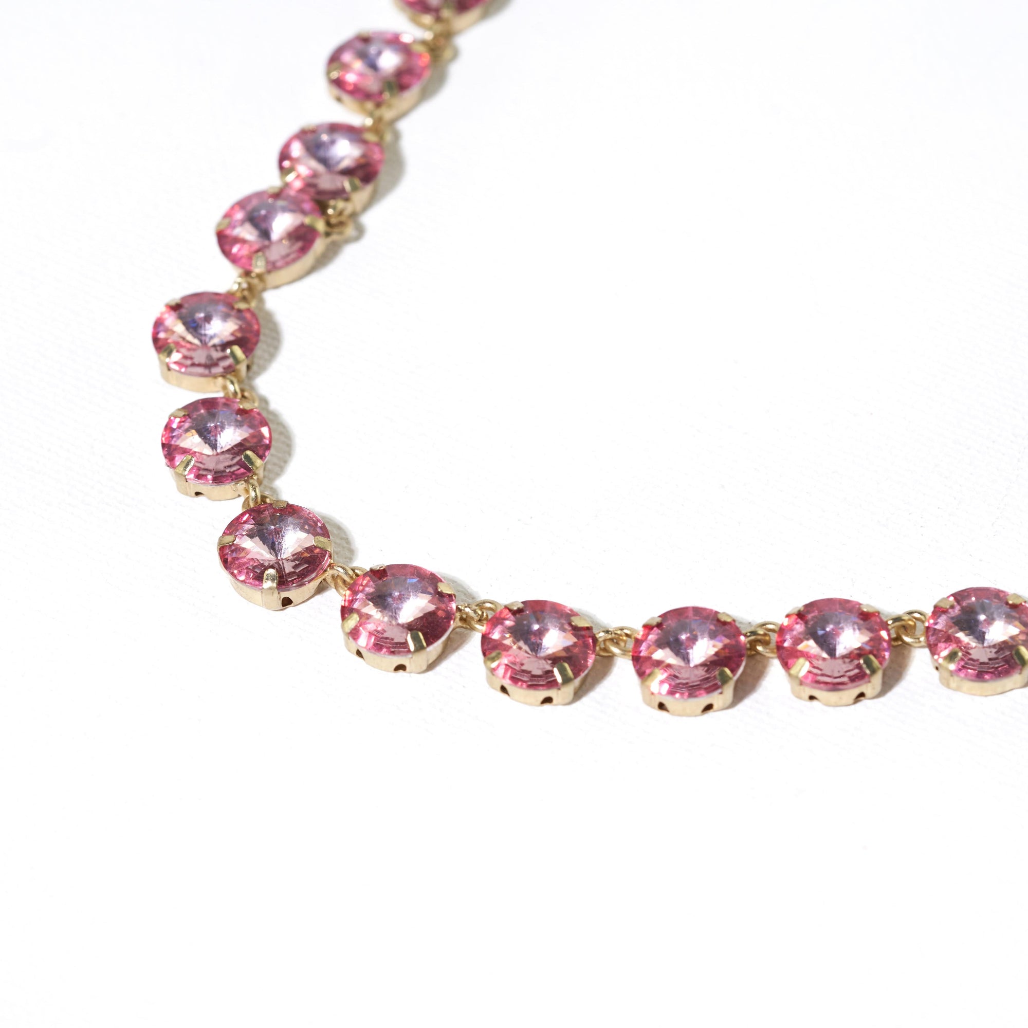 Aurora Medium Round Stone Prism Necklace Blush Wholesale