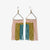 Whitney Rectangles Beaded Fringe Earrings Blush Wholesale