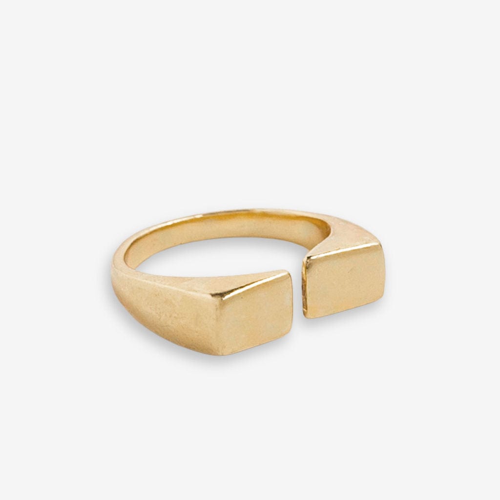 Maxine Dual Rectangles Ring Brass Wholesale
