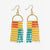 Allison Horizontal Striped Grid Beaded Earrings Amalfi Wholesale