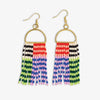 Allison Horizontal Striped Grid Beaded Earrings Rio Wholesale