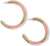 Hannah Two Color Block Open Hoop Earrings Light Pink