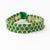 Josie Enamel Bracelet Small With Loop Latch Leaf Green