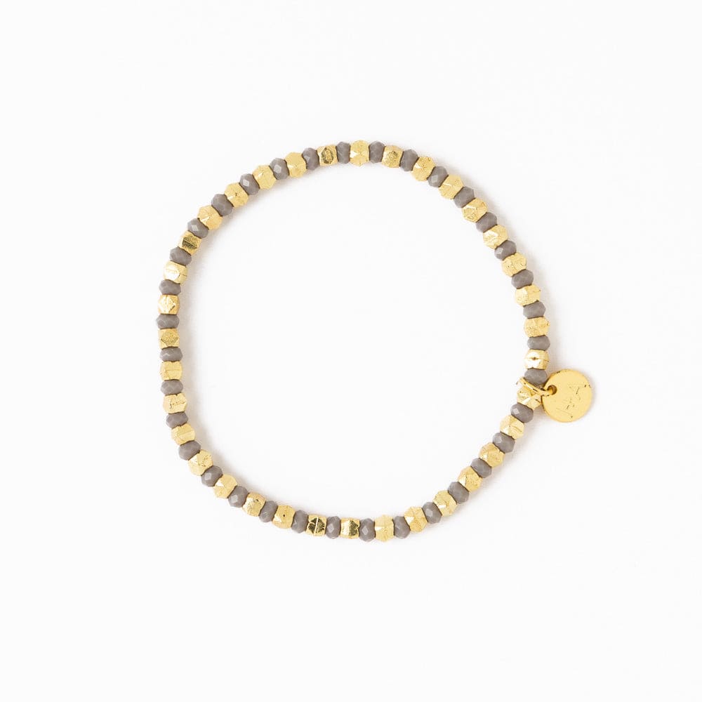 Louise Crystal Stretch Bracelet Silver, Grey, + Gold Wholesale