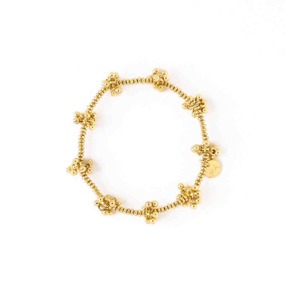 Kate Brass Cluster Beads Stretch Bracelet Wholesale