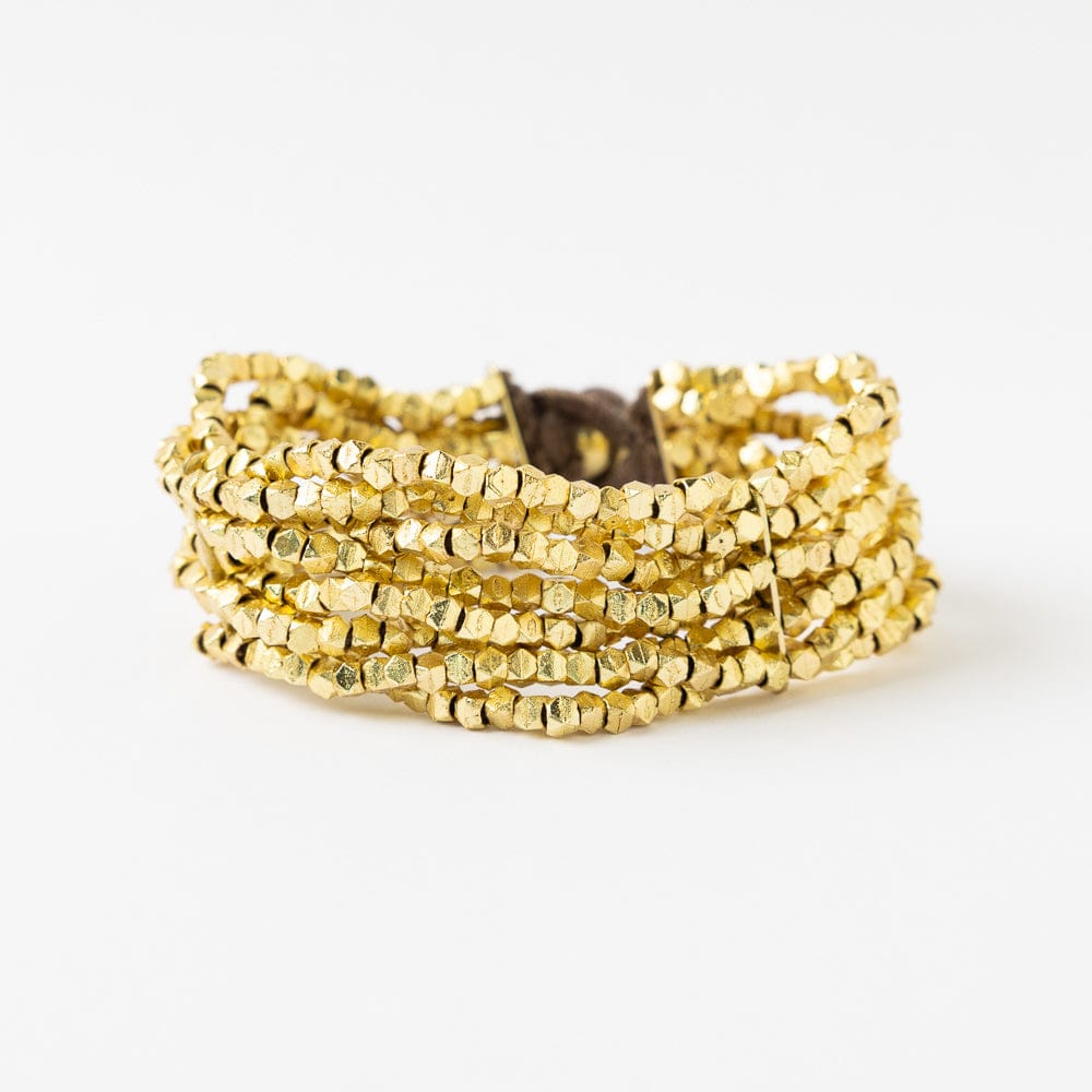 Wanda 8-Strand Cuff Bracelet Gold Wholesale