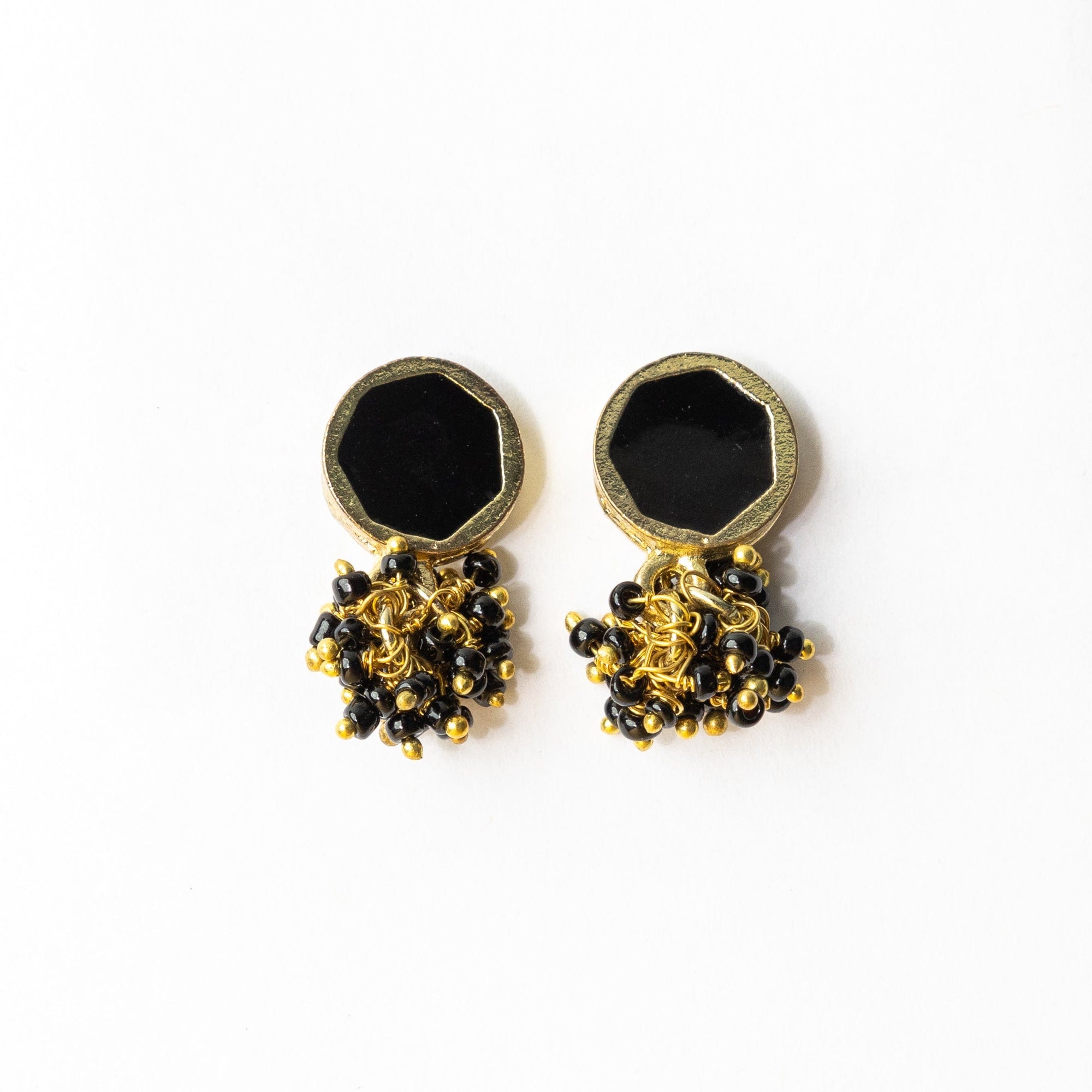 Kimberly Enamel Earring Black