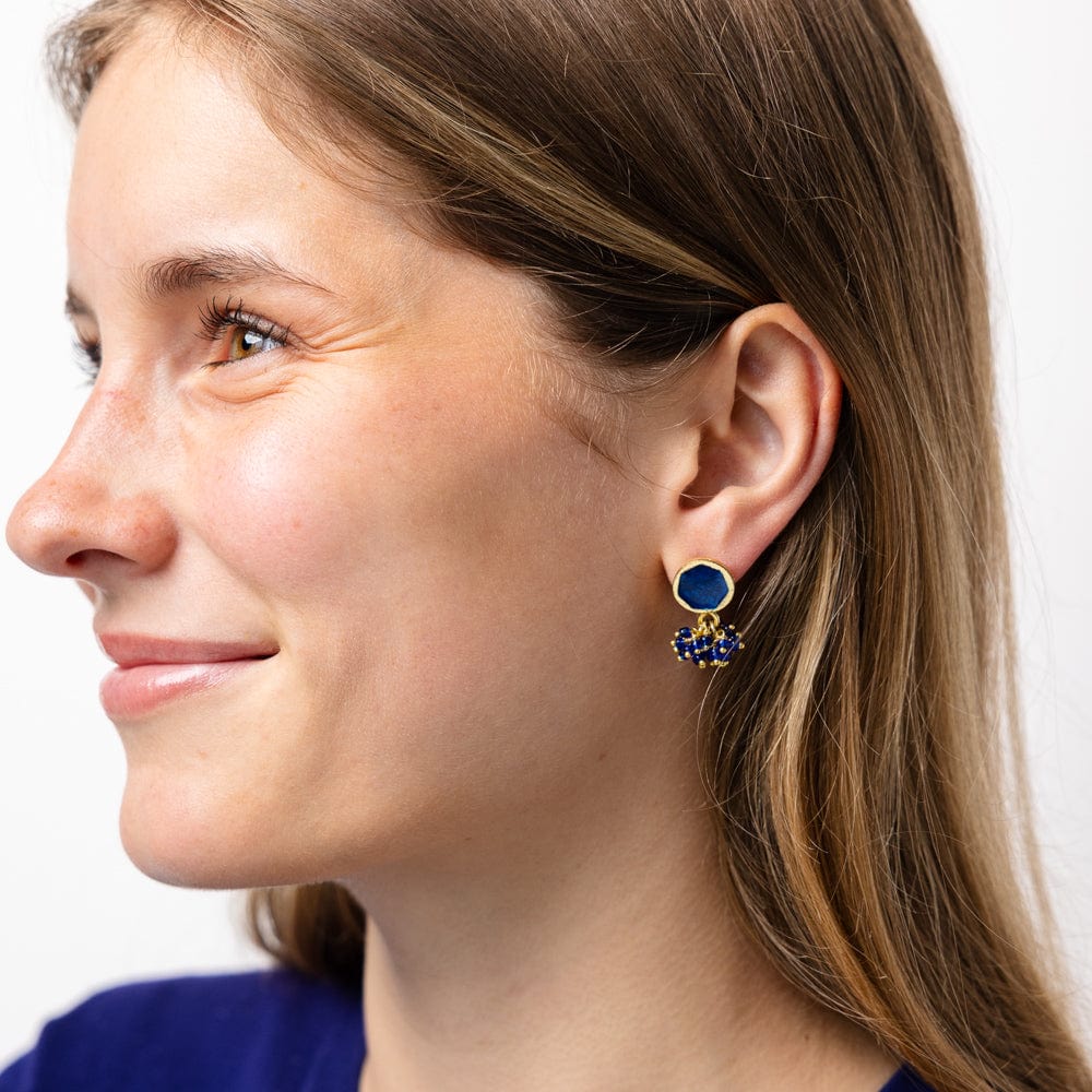 Kimberly Enamel Earring Royal Blue