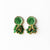 Kimberly Enamel Earring Leaf Green