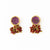 Kimberly Enamel Earrings Purple Wholesale