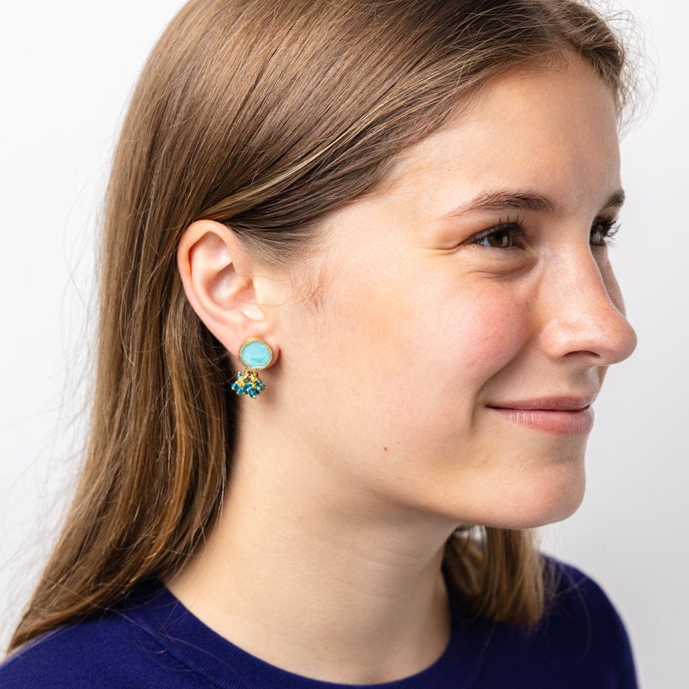 Kimberly Enamel Earring Turquoise