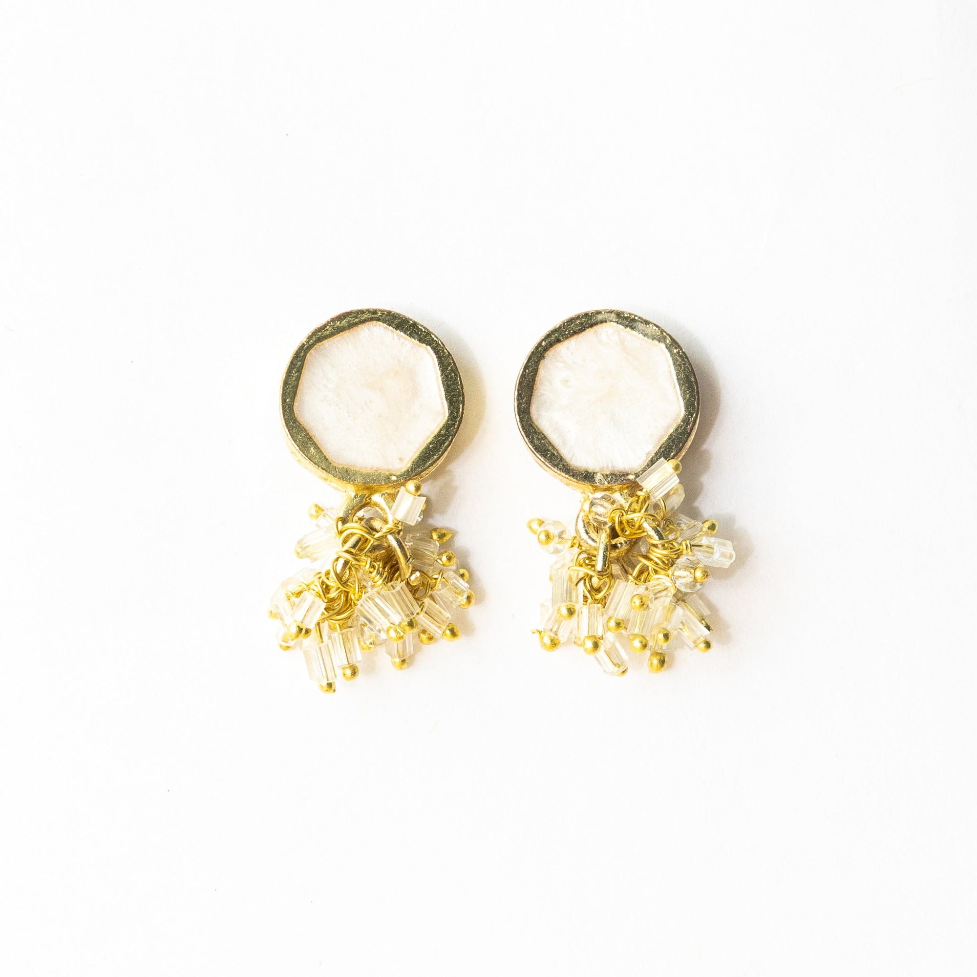 Kimberly Enamel Earring White