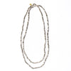 Erica Long Necklace Faceted Silver Beads