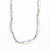 Milly Double Strand Crystal Necklace Brass + Blue Wholesale