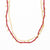 Milly Double Strand Crystal Necklace Brass + Red Wholesale
