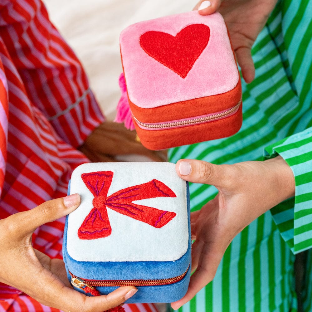 Ariel Heart Velvet Jewelry Box Pink Wholesale