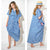 Margot Kaftan Stripe Internal Drawstring Fits Most Blue White