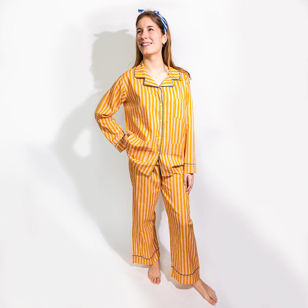Bonnie Pajama Set Mustard & Blush
