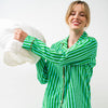 Bonnie pajama set green &amp; blue - SIZE RUN
