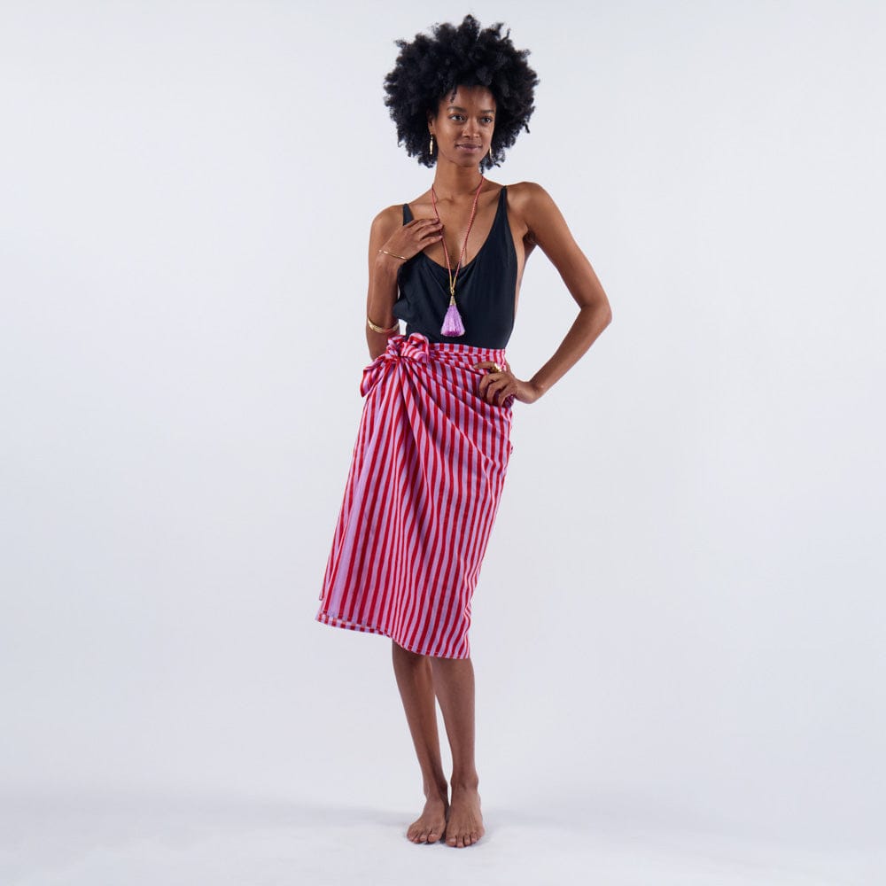 Sloane Stripe Sarong Lavender + Poppy Wholesale