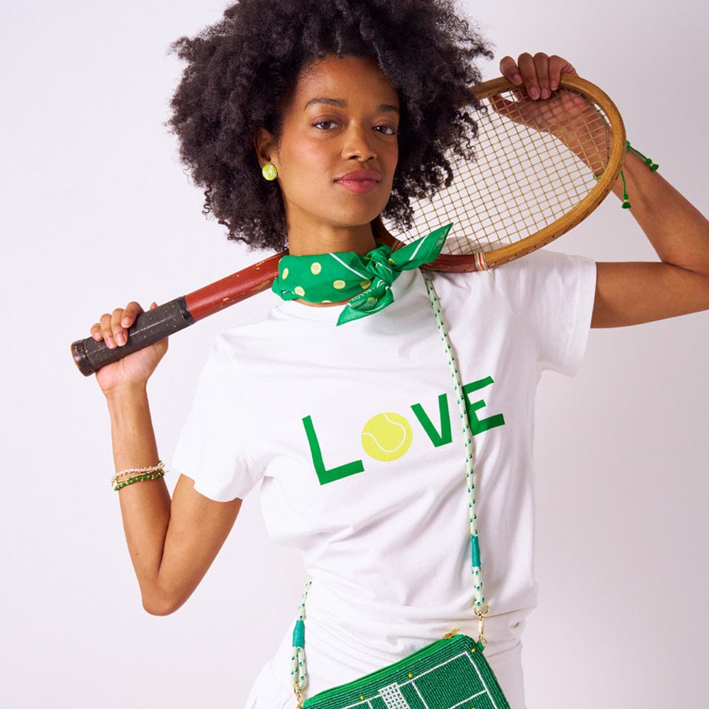 Kiki Tee Love Tennis In Natural XL Wholesale