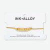 Goldie Gold Lurex Cord Friendship Bracelet with Brass Letters Adjustable Badass