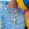 Chloe Stripe Key Ring Bright Multicolor Wholesale