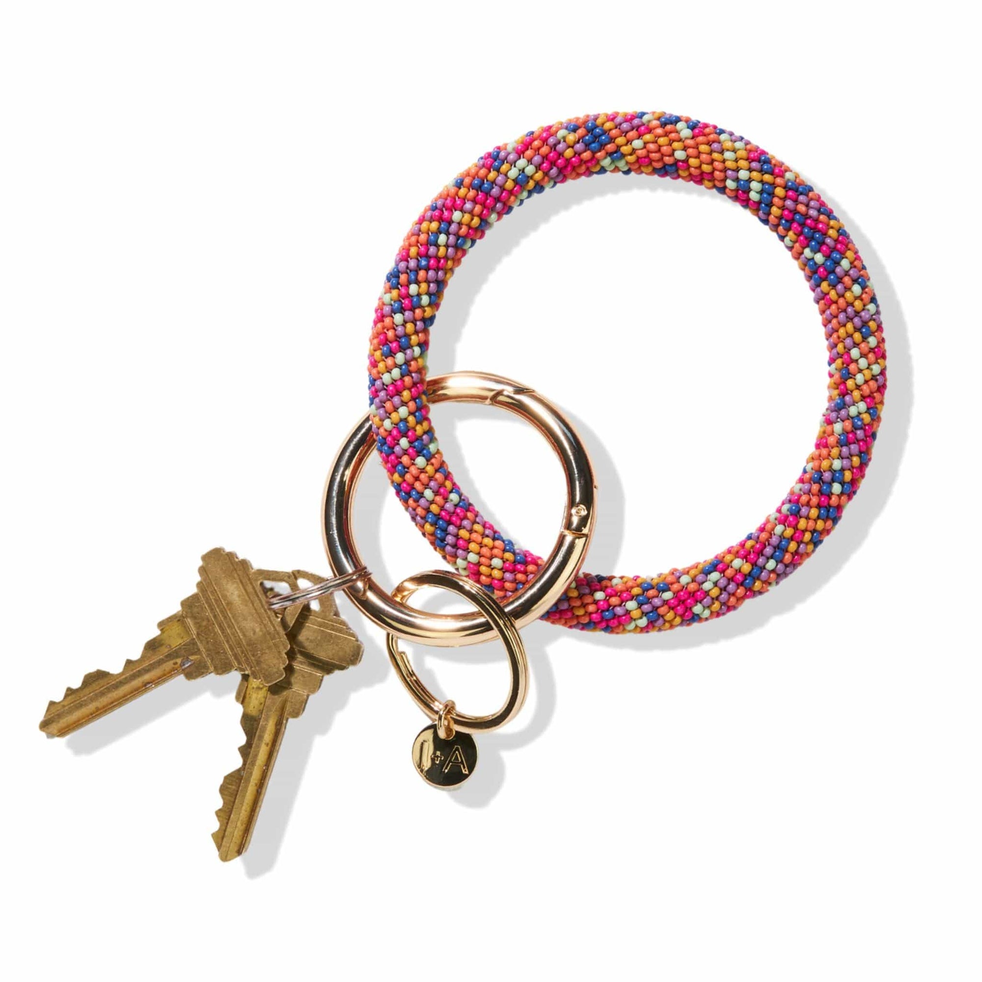 Chloe Confetti Key Ring Rainbow Wholesale