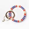 Chloe Varigated Stripe Key Ring Coastal