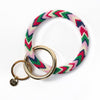 Chloe Chevron Stripe Key Ring Green Red Navy Pink